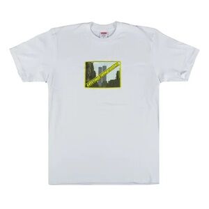 Supreme White Tee with Yellow Graphic